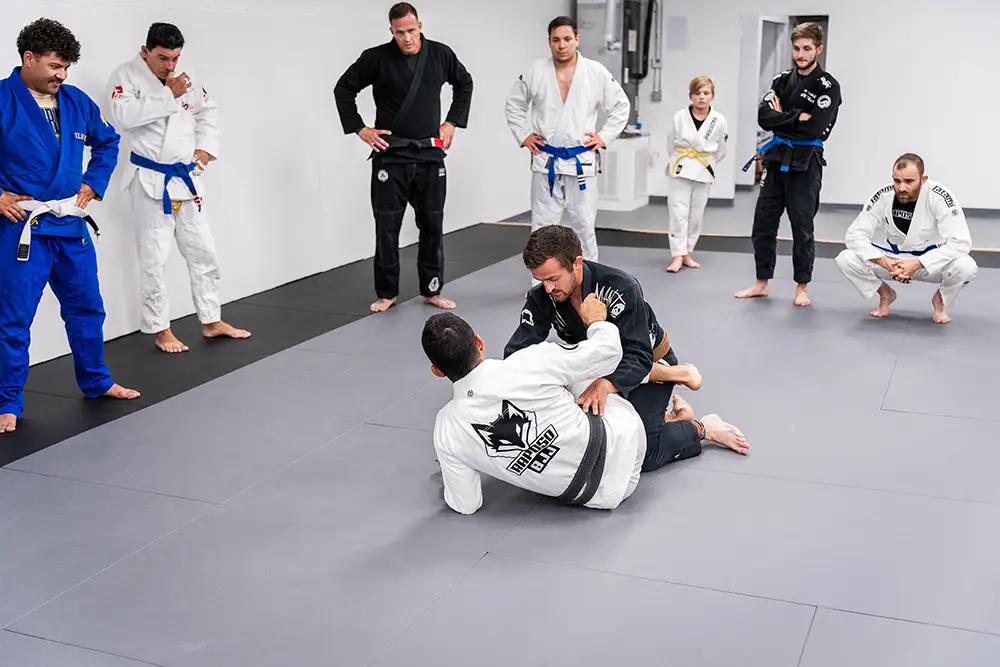Professor Erick Raposo showing his BJJ technique and the difference his BJJ provides at a class at Raposo BJJ in Slidell, LA